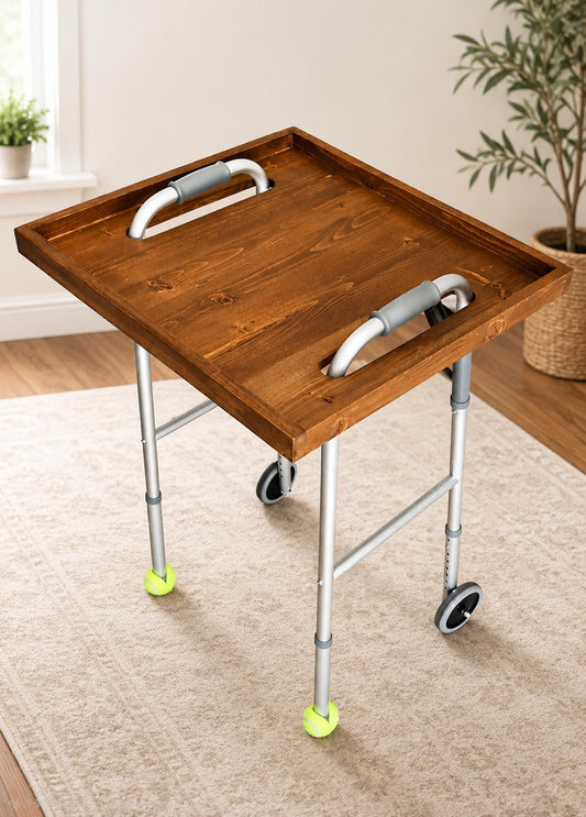 Handcrafted Wooden Walker Tray
